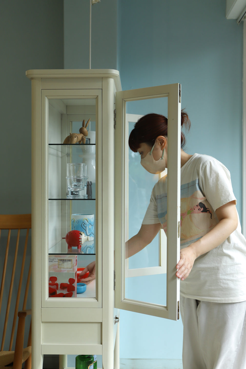 ジャパンヴィンテージ ケビント ガラスキャビネット/Japanese Vintage