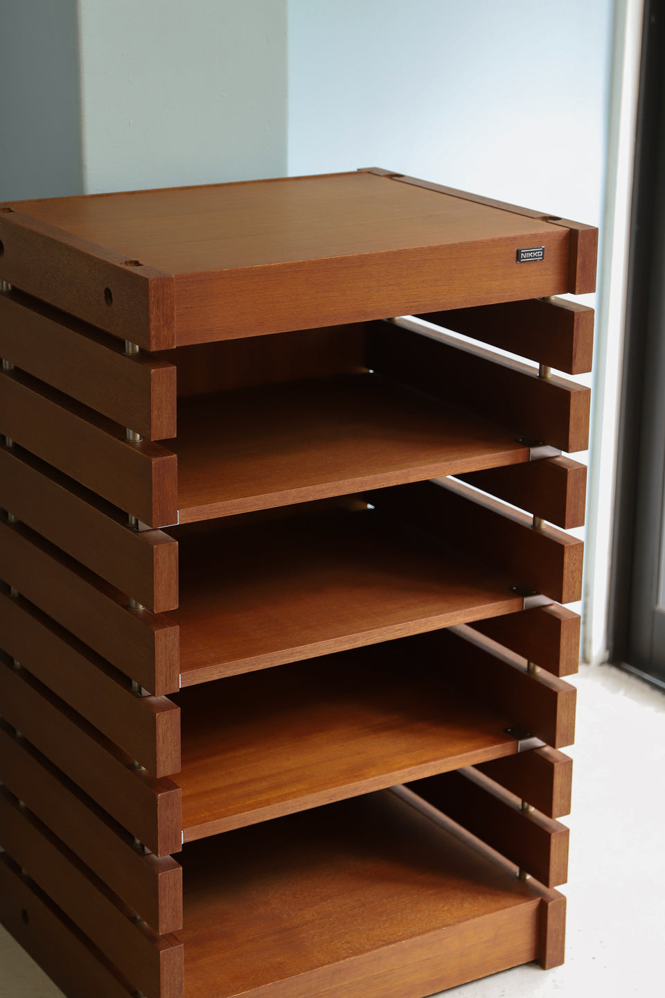 三越製作所】◇電話台◇ヴィンテージ◇ルーマニア製◇オーク材 三越