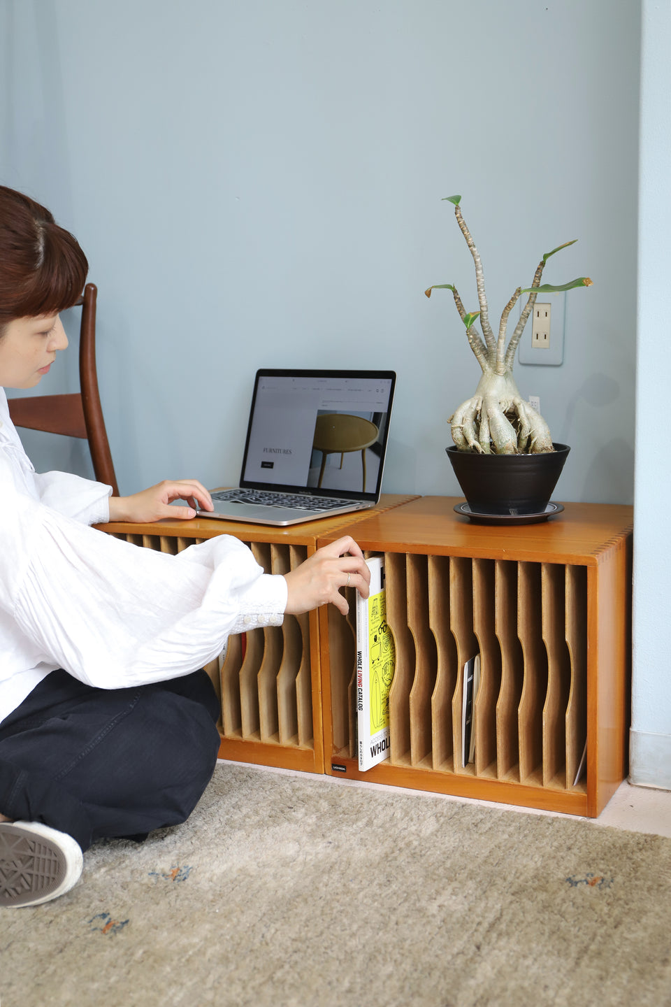 ジャパンヴィンテージ 内田洋行 書類ケース ボックス レトロモダン