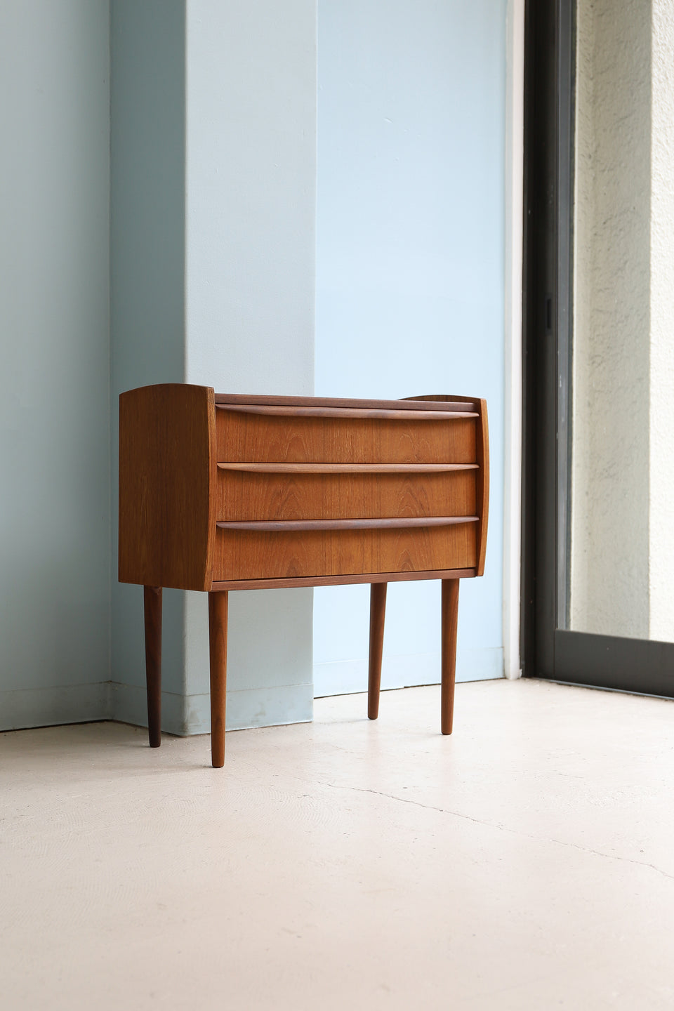 デンマーク 北欧ヴィンテージ チーク3段 スモールチェスト 北欧家具