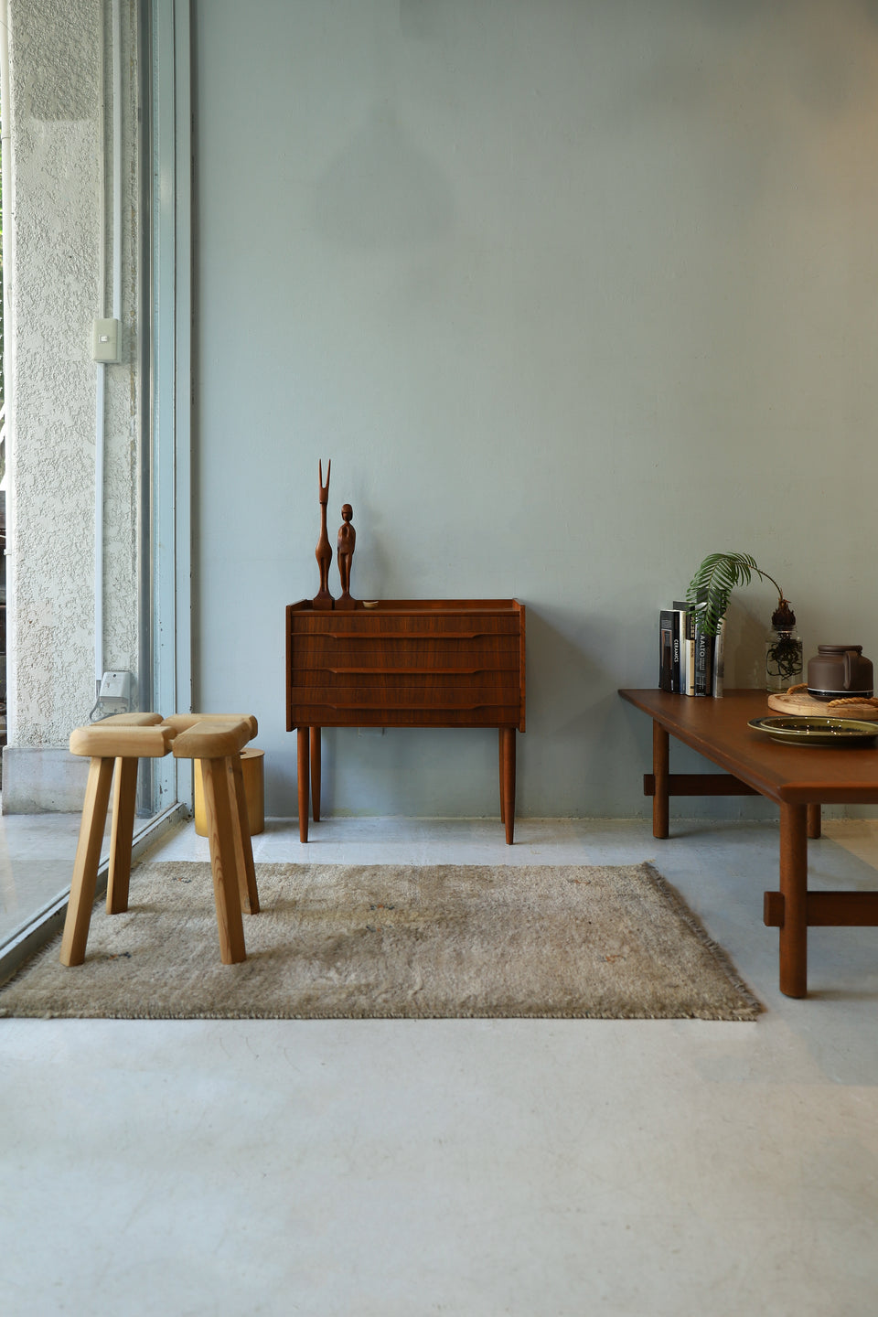 デンマーク ヴィンテージ アルネ・バッセ 彫刻 オブジェ チーク材