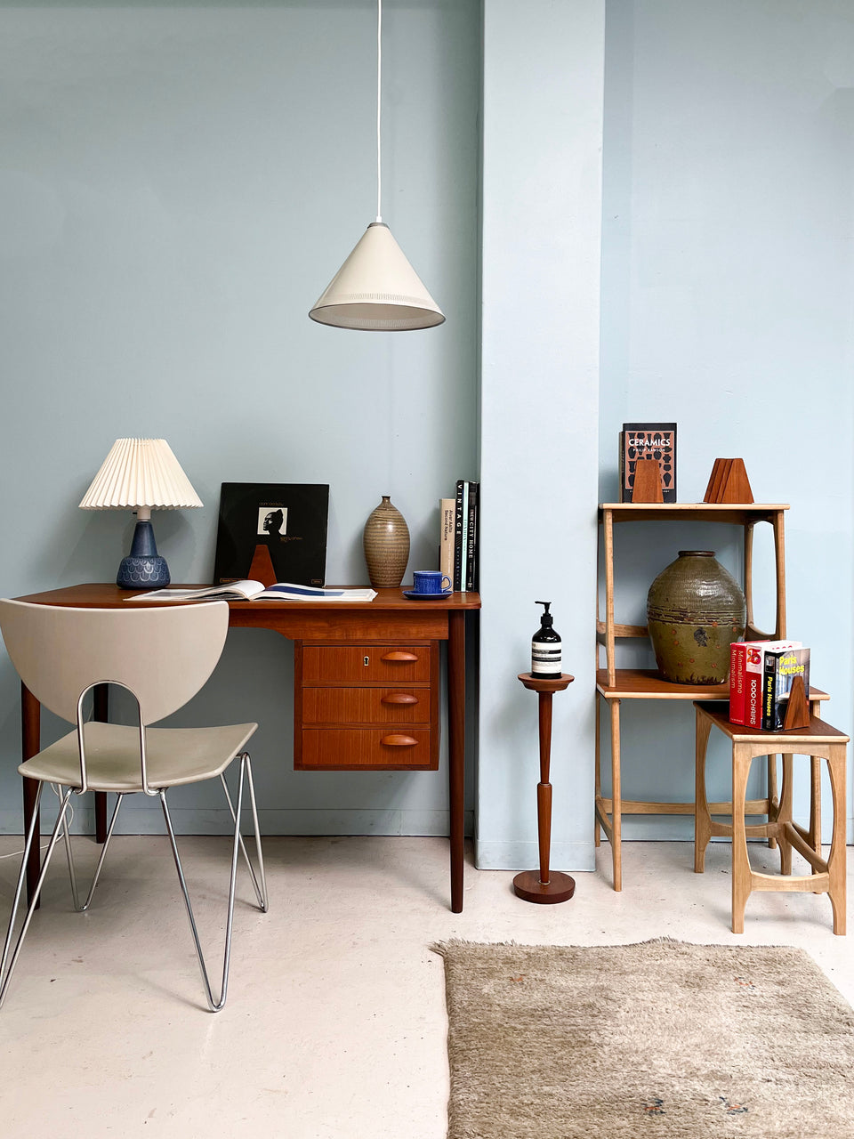 デンマークヴィンテージ ブックエンド ブックスタンド 本立て チーク材