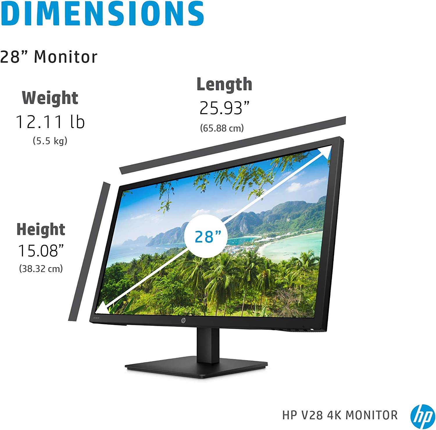 HP V28 4K 液晶モニター TA2579 HP 28インチ4Kモニター V28 HP V28 4K