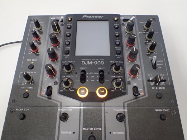 送料込 pioneer djm 909 2ch最高峰djミキサー ジャンク扱い 中古品の