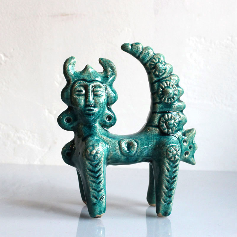 イラン・ハマダーン 青の陶器/ペルシャ陶器・伝統工芸 Persian Ceramic