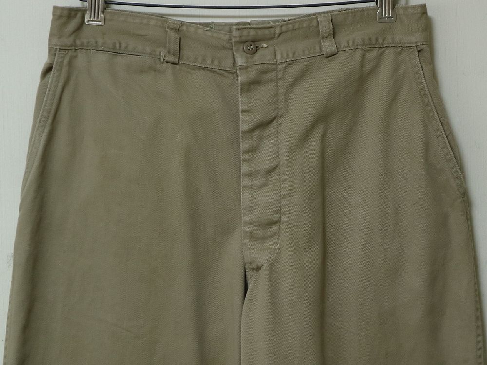 50S 米軍 実物 USMC ボタンフライ ダブルステッチ チノ トラウザー