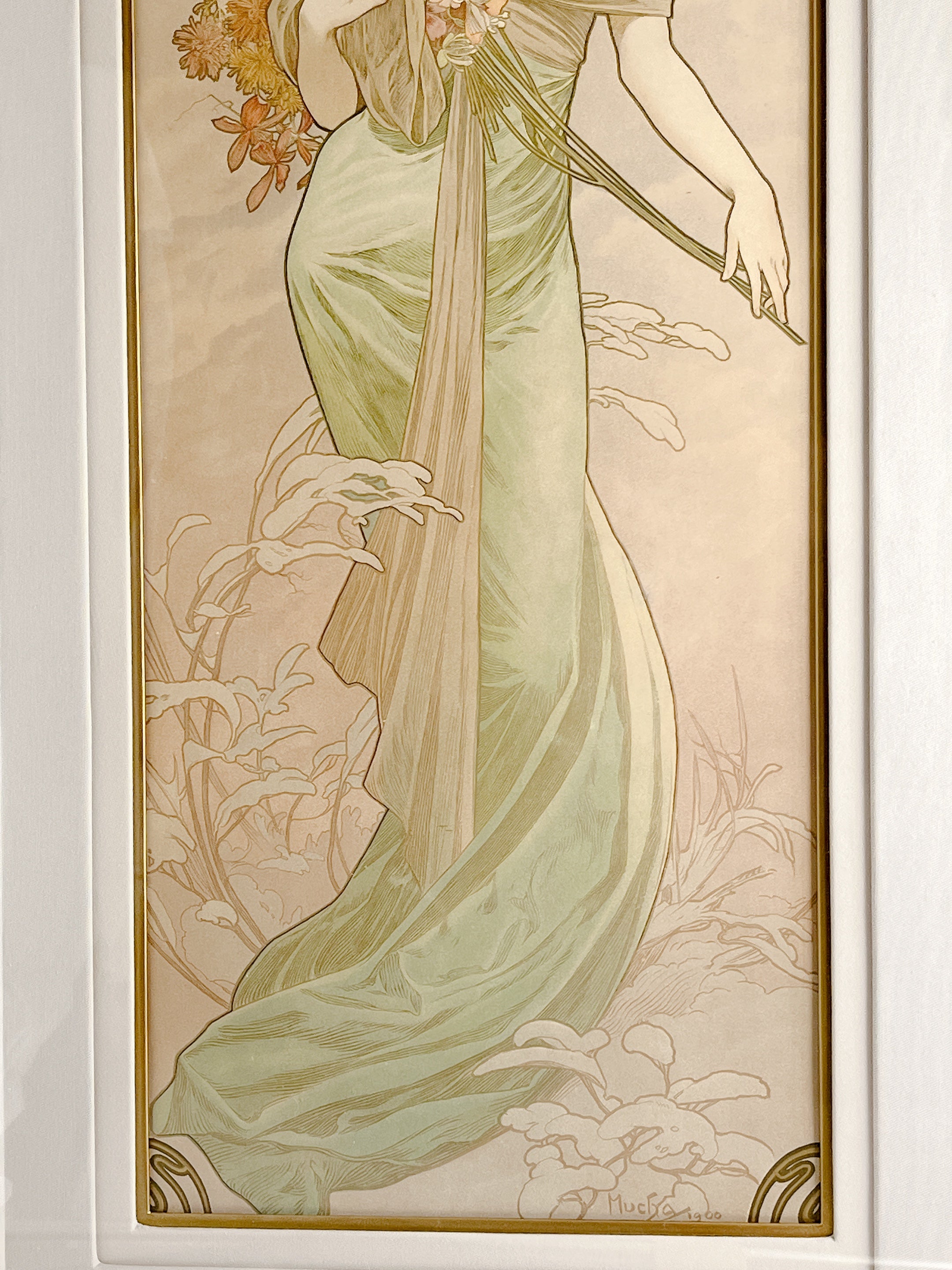 ミュシャ 四季 春1900 Var. 5 リトグラフ