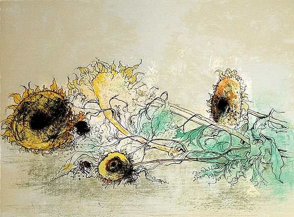 ジャンセン『ひまわりのある静物』｜絵画 販売 買取 - 東京・自由が丘