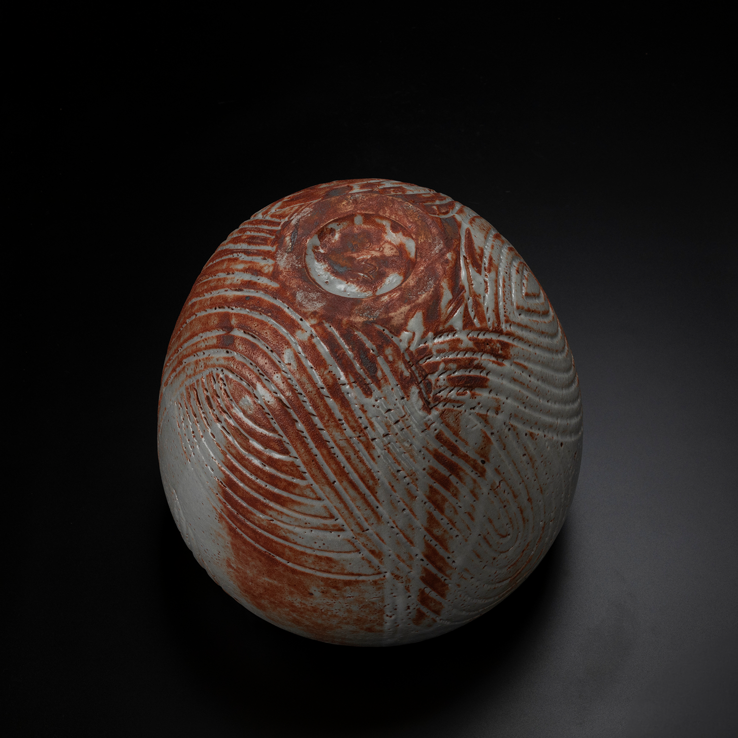 HMZ146】 白志野 荘山窯 壺 置物 長期保管品 HMZ146】 白志野 荘山窯