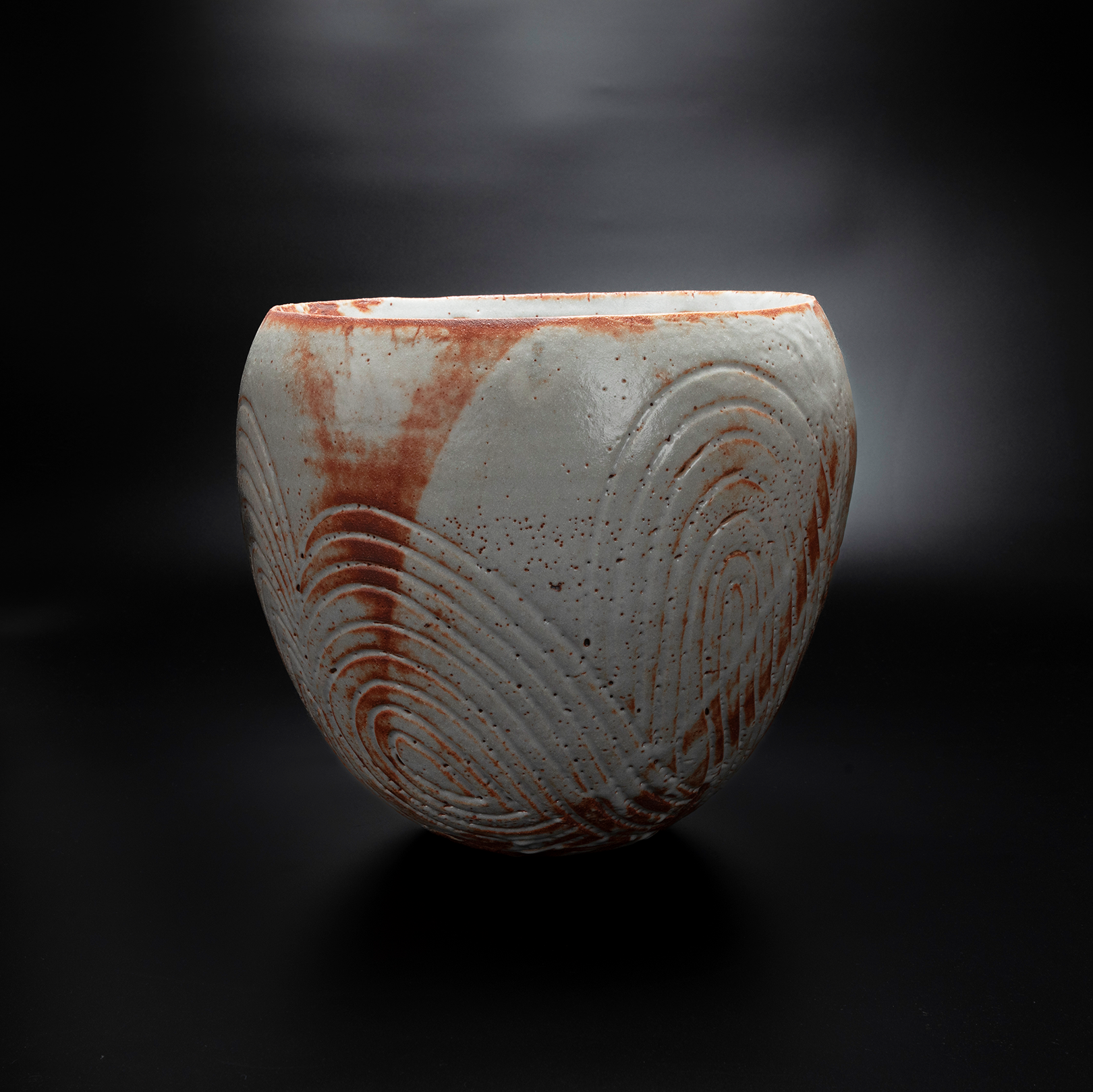 HMZ146】 白志野 荘山窯 壺 置物 長期保管品 HMZ146】 白志野 荘山窯