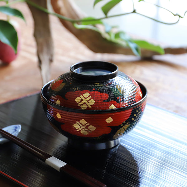 浄法寺蒔画煮物椀 拾 漆匠 春象 未使用 お茶事 仁和春象