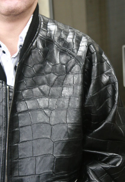 極上の逸品✨️クロコダイル 本革ライダース キルティング ダブルジップ 46