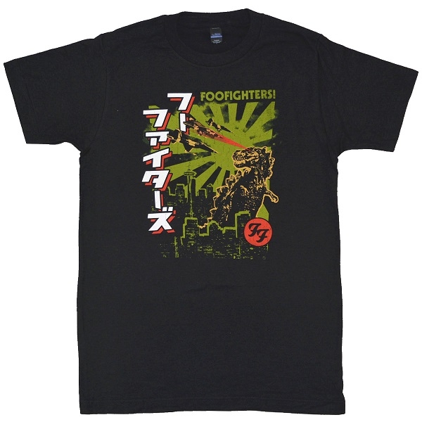 FOO FIGHTERS Laser Eyes Green Dragon Tシャツ | GEEKHEAD