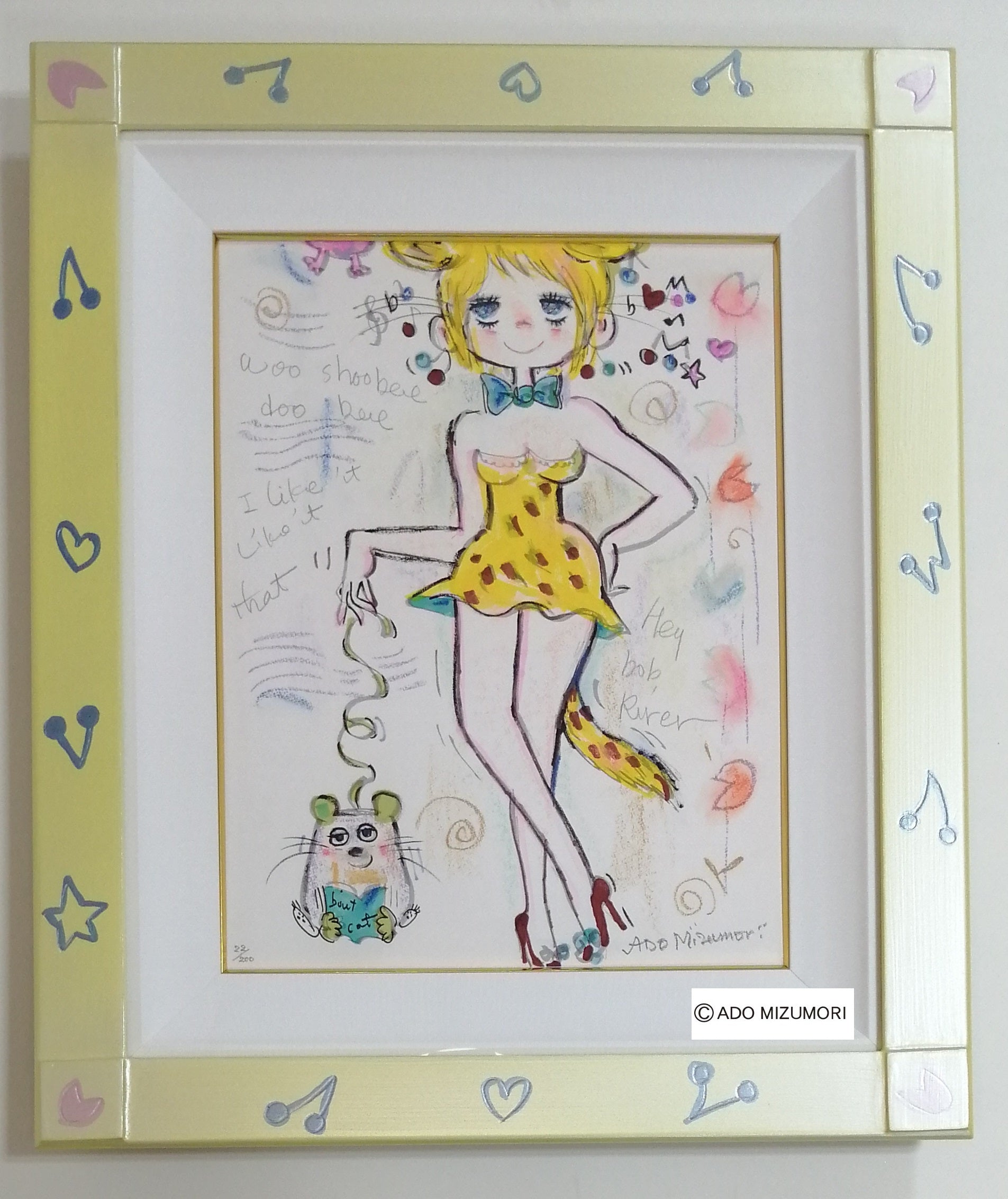 水森亜土 Angel Eyes 版画 44/200 水森亜土 Angel Eyes 版画 44/200