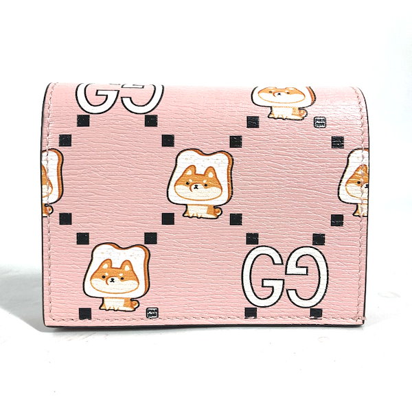 Qoo10] GUCCI 2つ折り財布 736784 GG 柴犬