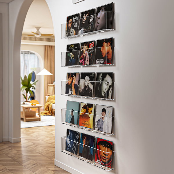 マガジンラックディスプレイ収納ウォールラックレコードラック収納