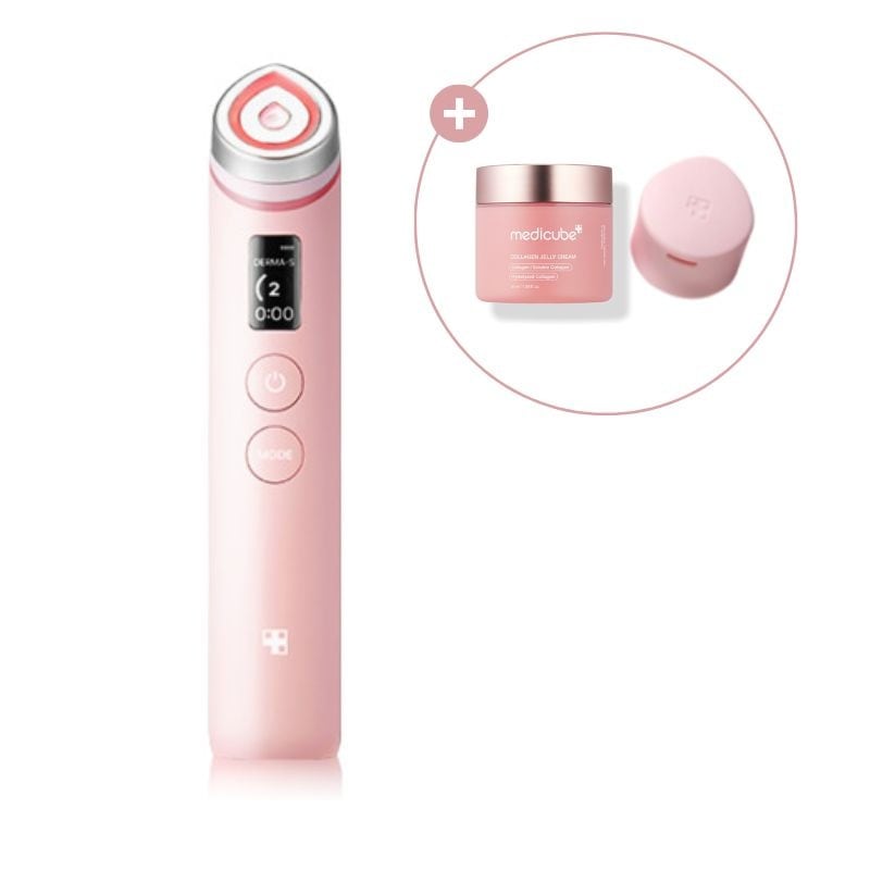 メディキューブ 美顔ローラー本体、スタンド、ジェル4本セット メディ