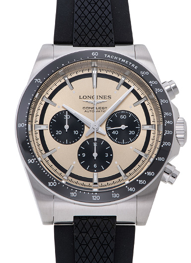 ロンジン コンクエスト クロノグラフ L3.835.4.32.9 ベージュ/ブラック