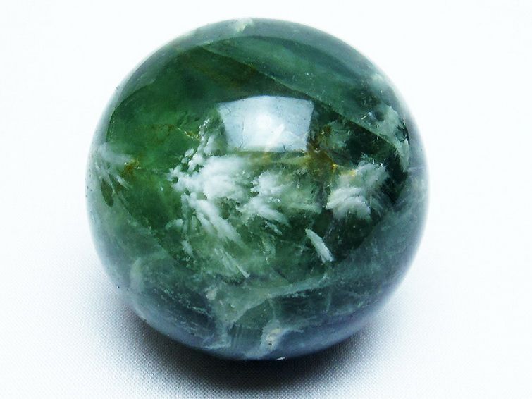 パワーストーン 天然石 エンジェルフェザー フローライト丸玉 60mm