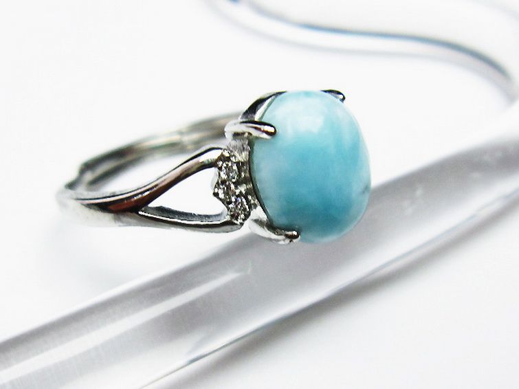 パワーストーン 天然石 ラリマー指輪(14号)[T113-12341]