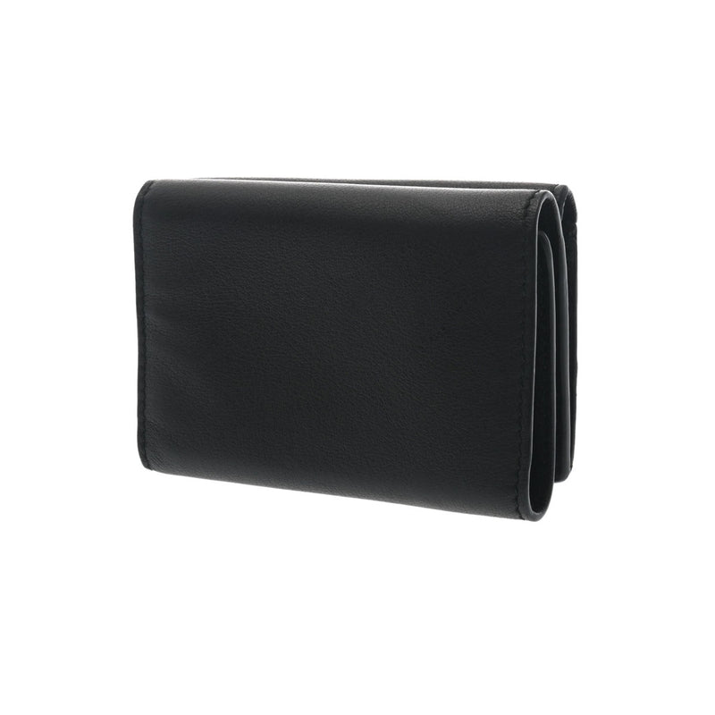 バレンシアガペーパー ミニ ウォレット 黒 ユニセックス カーフ 三