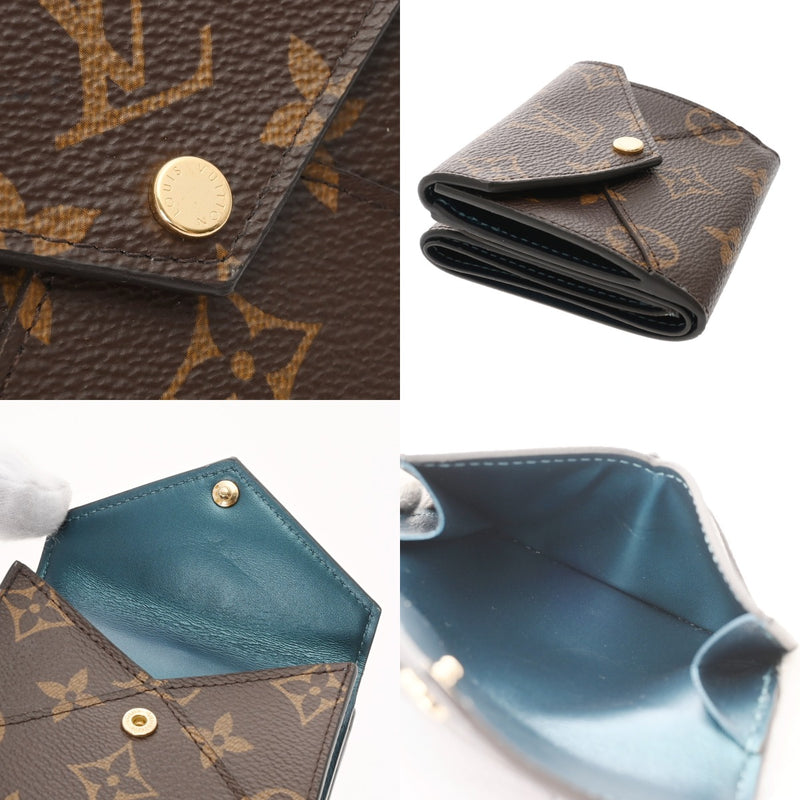 ルイヴィトン ポルトフォイユ セレスト 14145 メタリックブルー ユニ