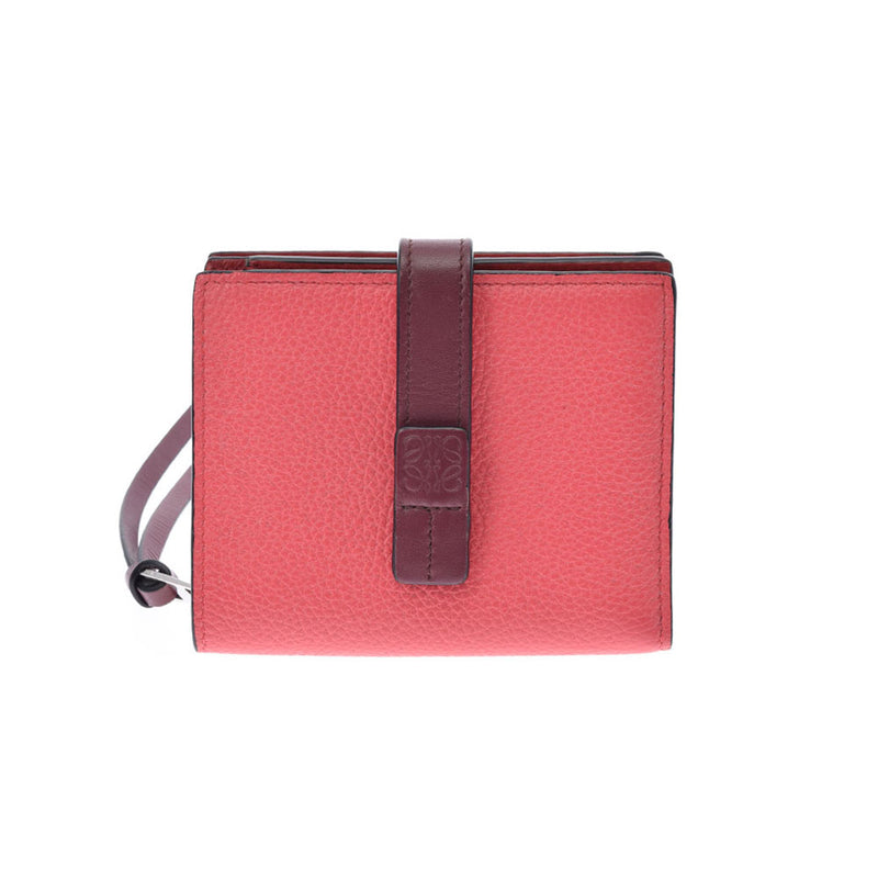 LOEWE レザー 赤 三つ折り財布 LOEWE ロエベ コンパクトウォレット
