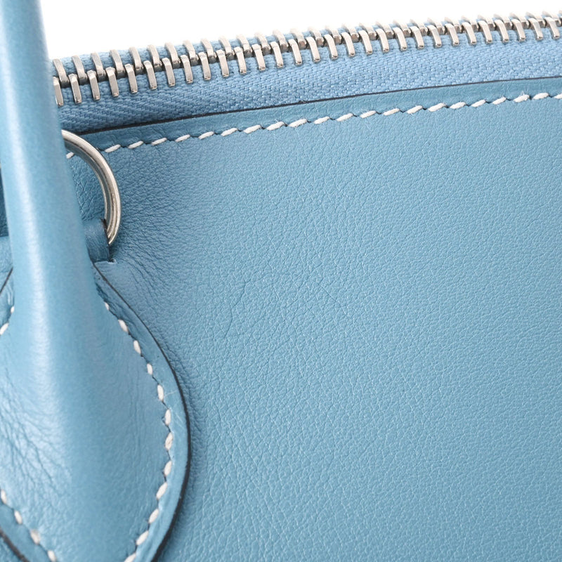 入手困難エルメスサイドテーブル組み立て式ブルー/ホワイト陶器/ウッド