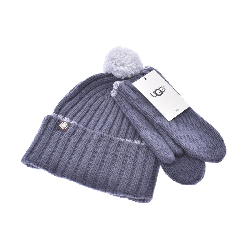 アグ子供用 ハット/ミトン ギフトセット 4-6歳 ニット 帽子 手袋