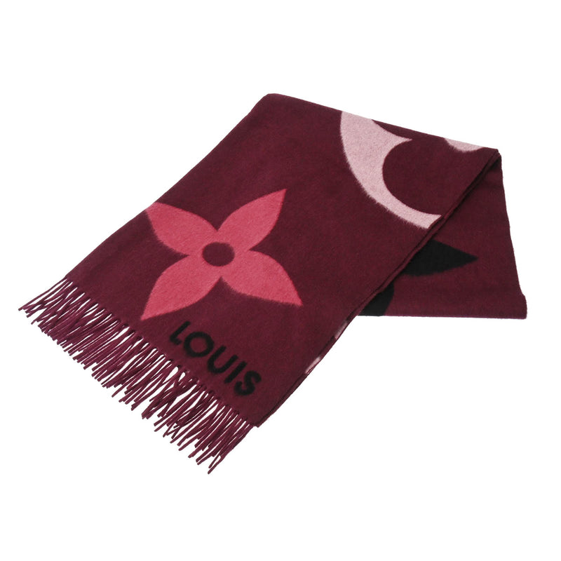 ルイヴィトンエシャルプ ジ アルティメット ワインレッド系 ユニ