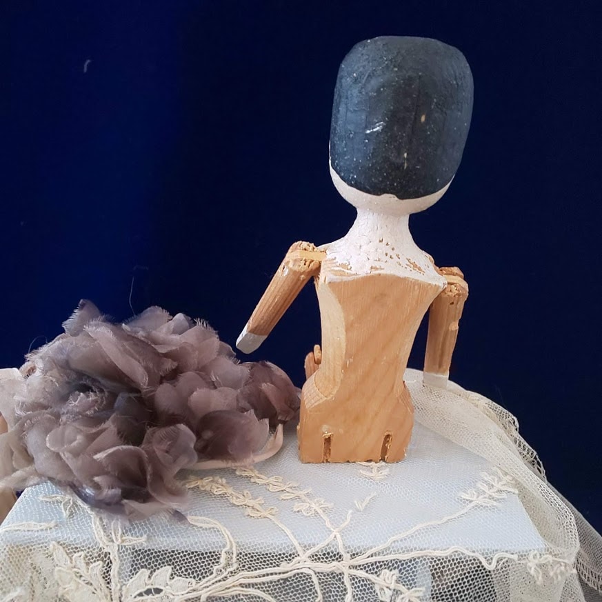 アンティーク ペグ ドール ペニードール WOODEN PEG DOLL 座れるペグ