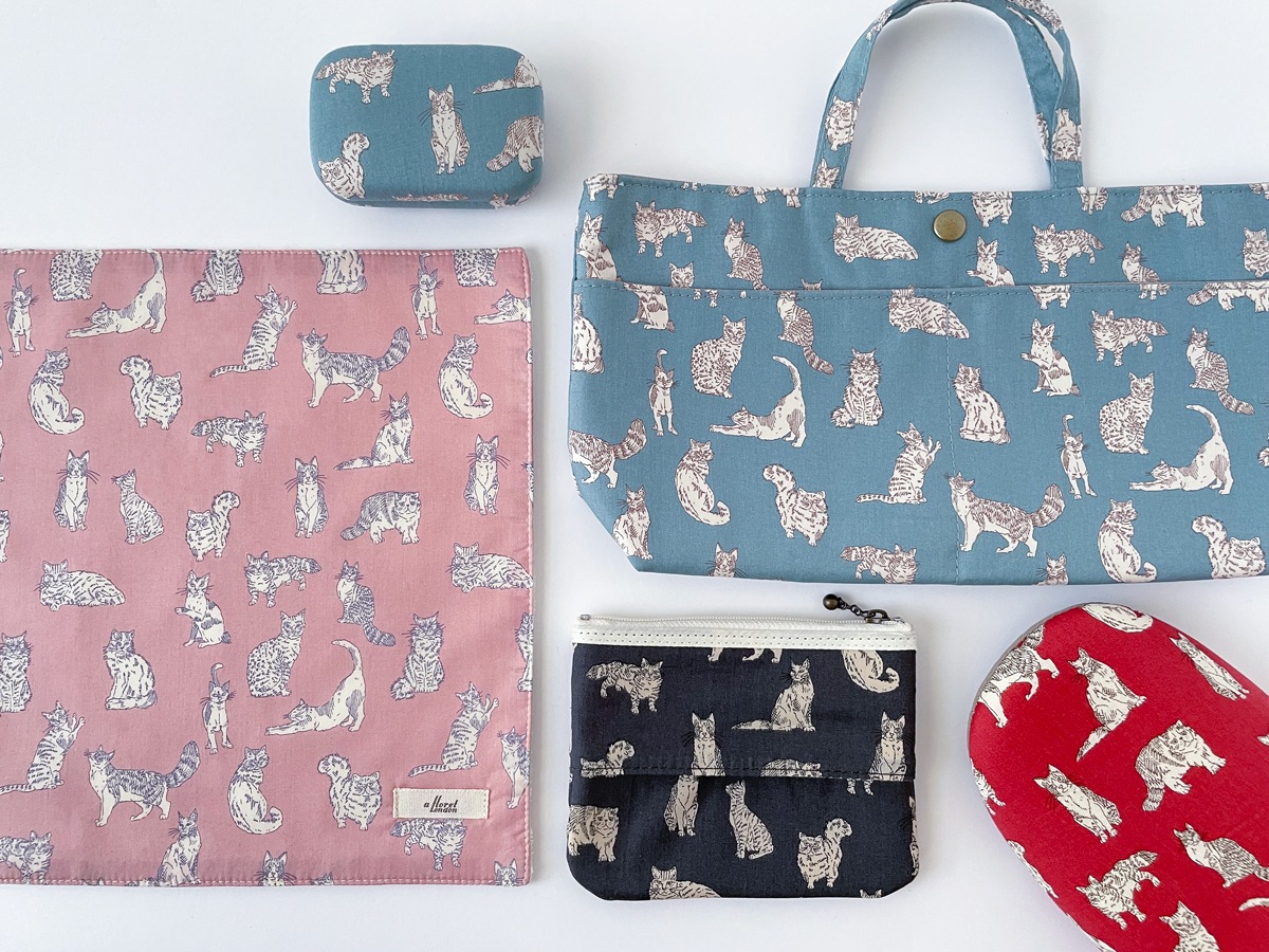 臆病猫 リバティプリント ガウチョ キュロット ⑥＆スマホケース 臆病