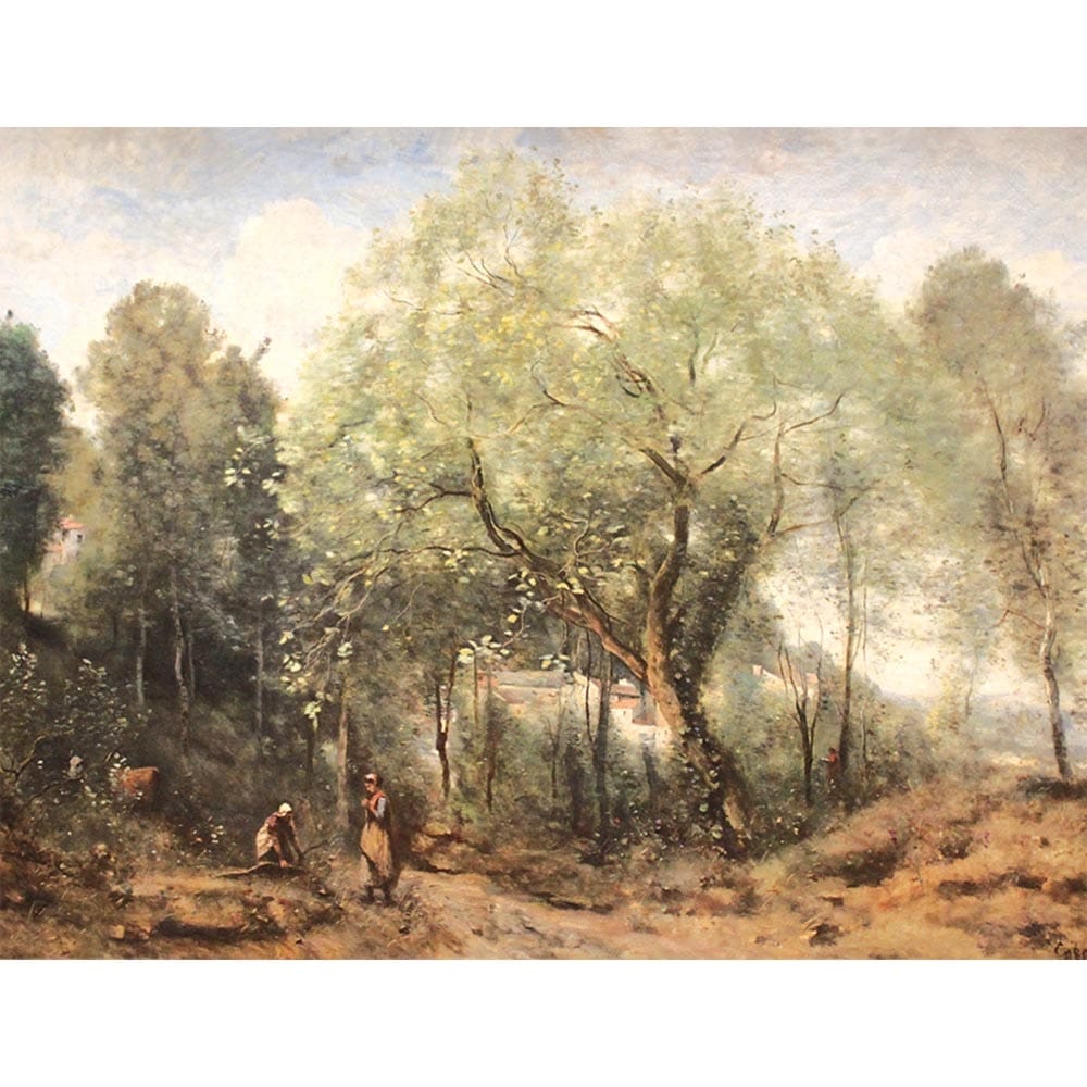 複製画 ヴィンテージ 「ジャン＝バティスト・カミーユ・コロー」風景画