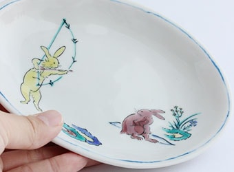 九谷焼 飾皿 泰山 鴨 九谷焼 飾皿 泰山 鴨