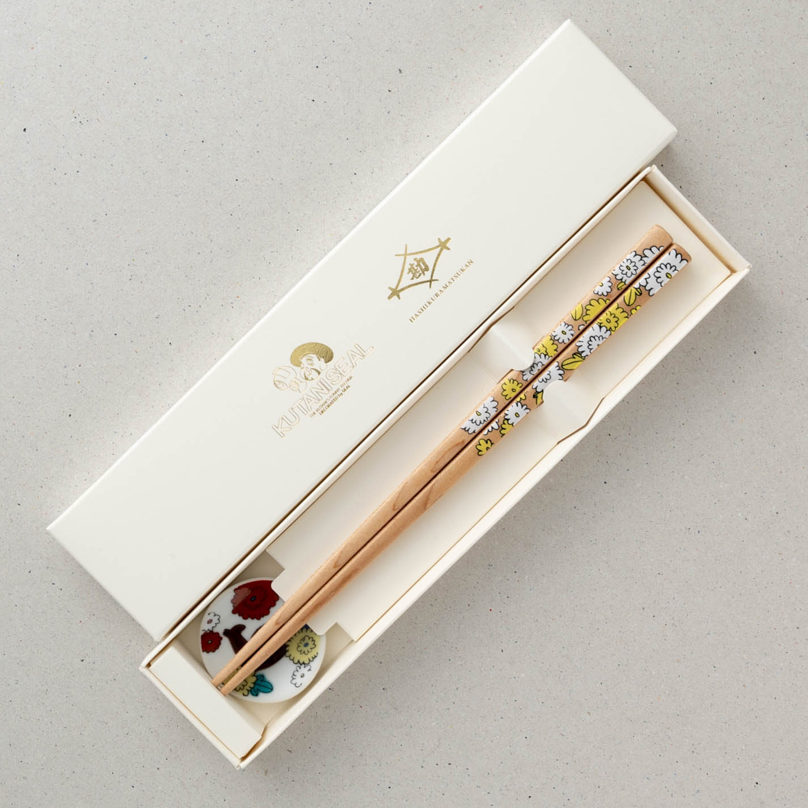 KUTANI SEAL お花の箸・五趣 箸置付 ギフト箱付 食洗機対応 | お箸の