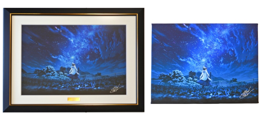 値下げOK】Mocha 直筆サイン入りA3複製原画 「藤重ね」 値下げOK