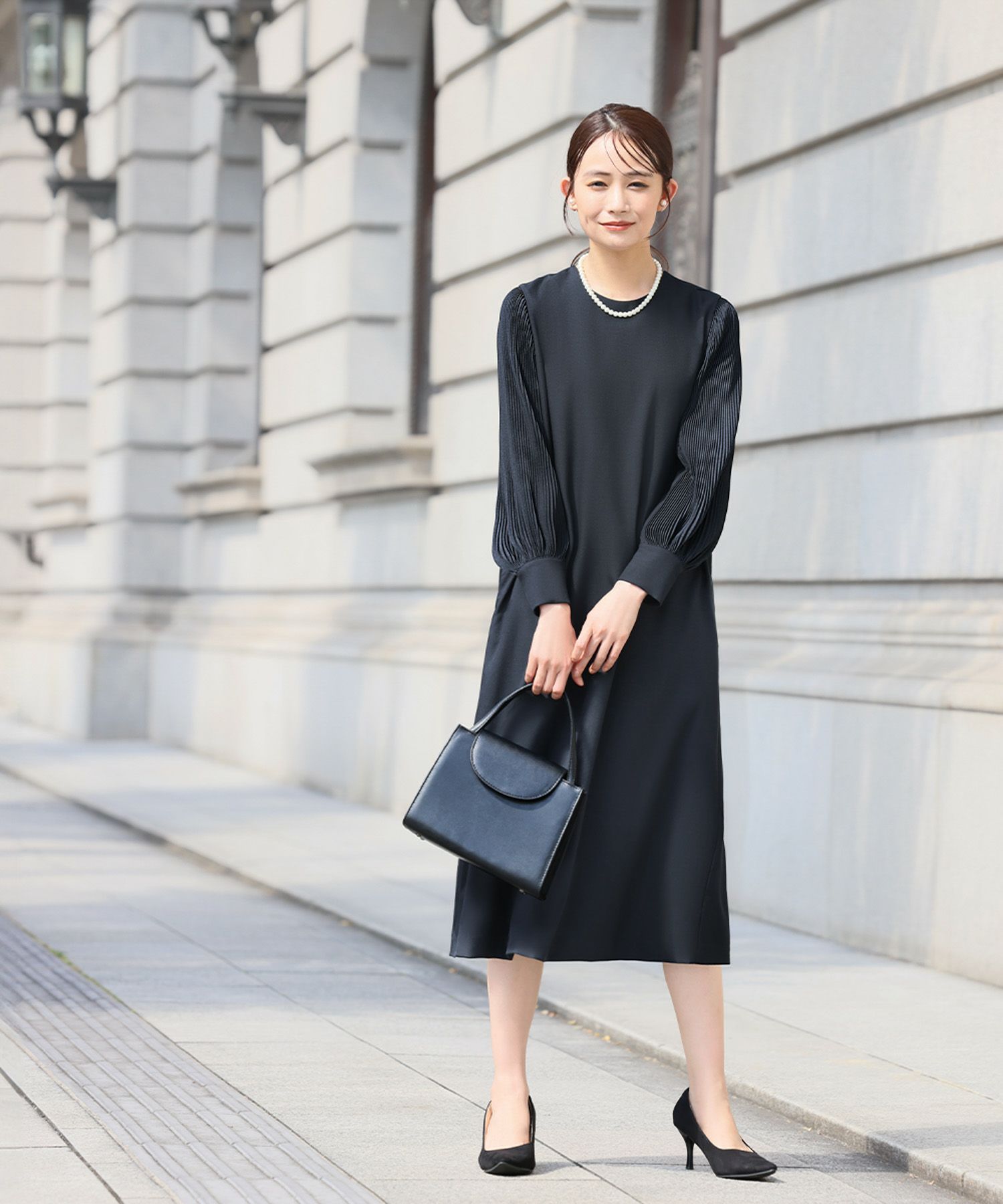 leja ラメ レース装飾付きロングドレス ブラック ワンピース