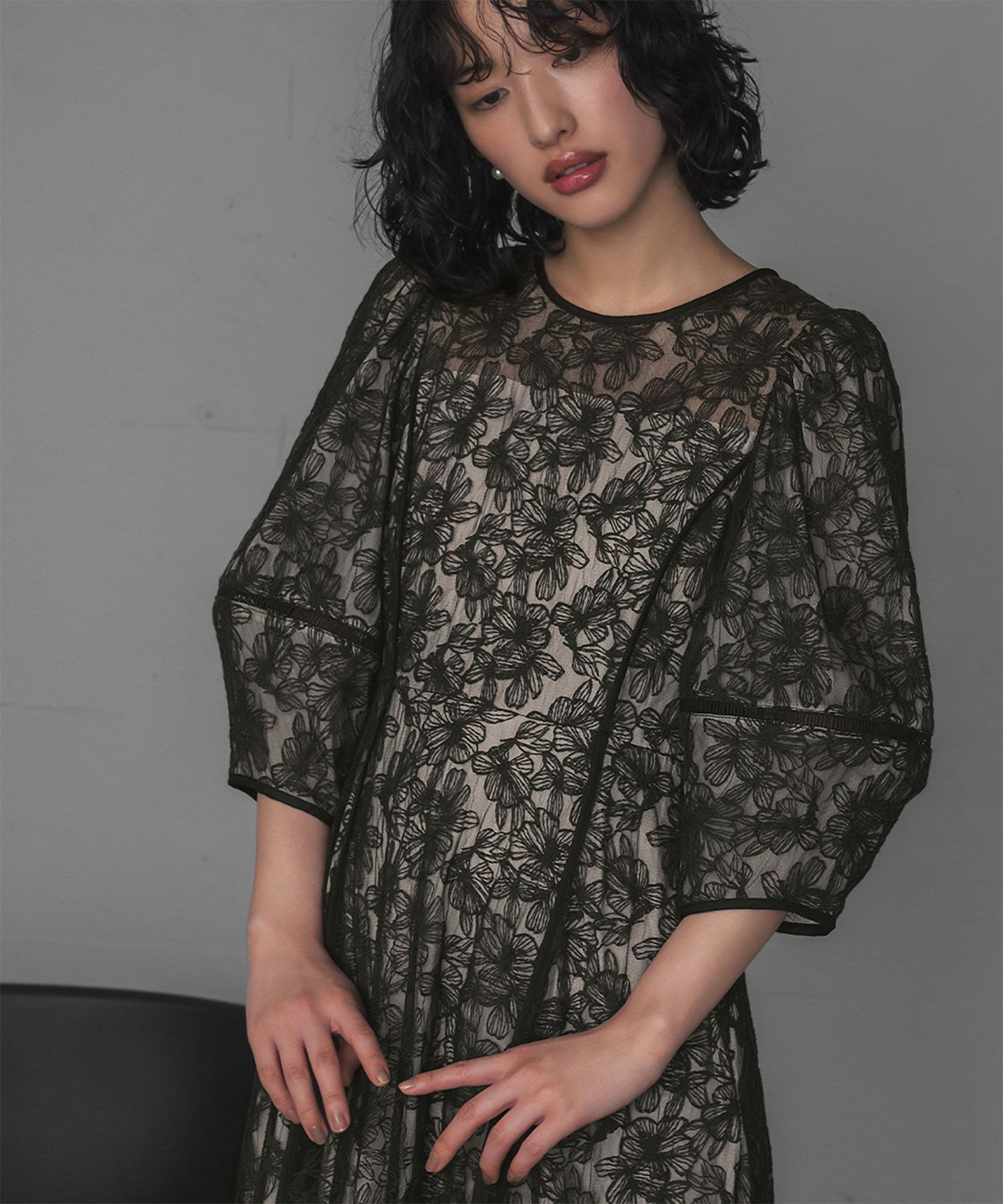 結婚式・お呼ばれ対応 | パフスリーブ結婚式ワンピースドレス