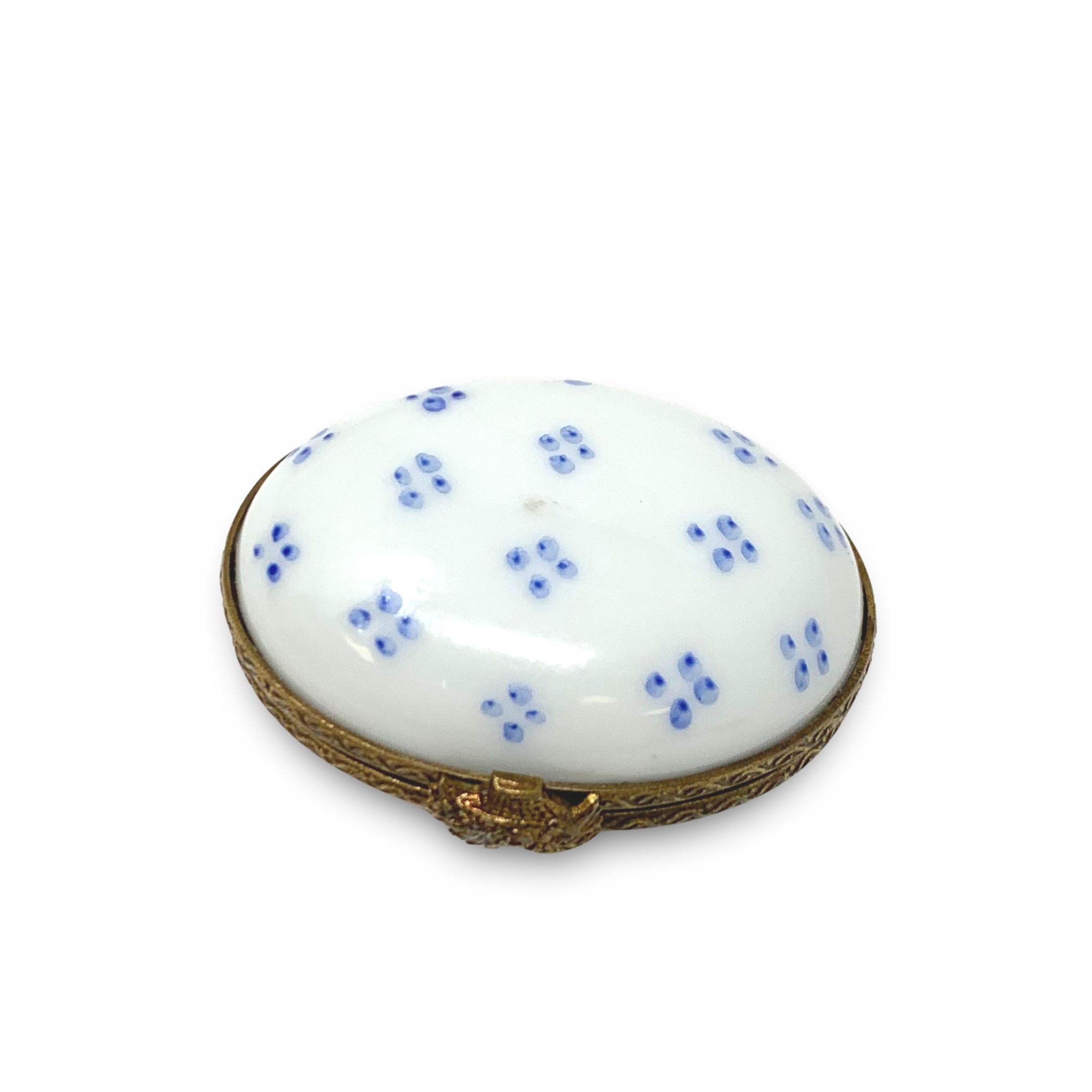 Limoges France Hand-Painted Basket of Flowers Mini Porcelain