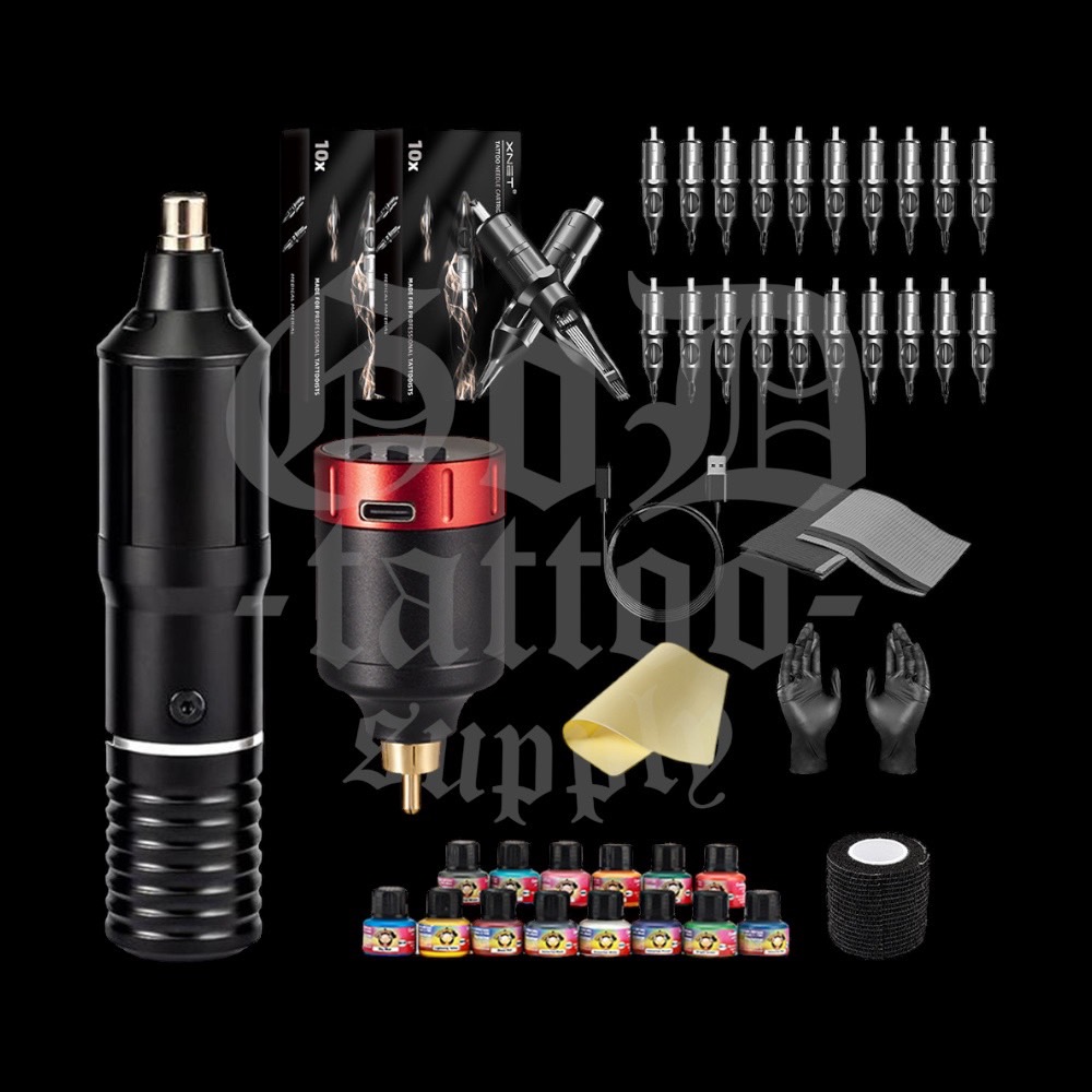 ビギナーセット】タトゥーマシン＋パワーサプライ+フットスイッチ＋