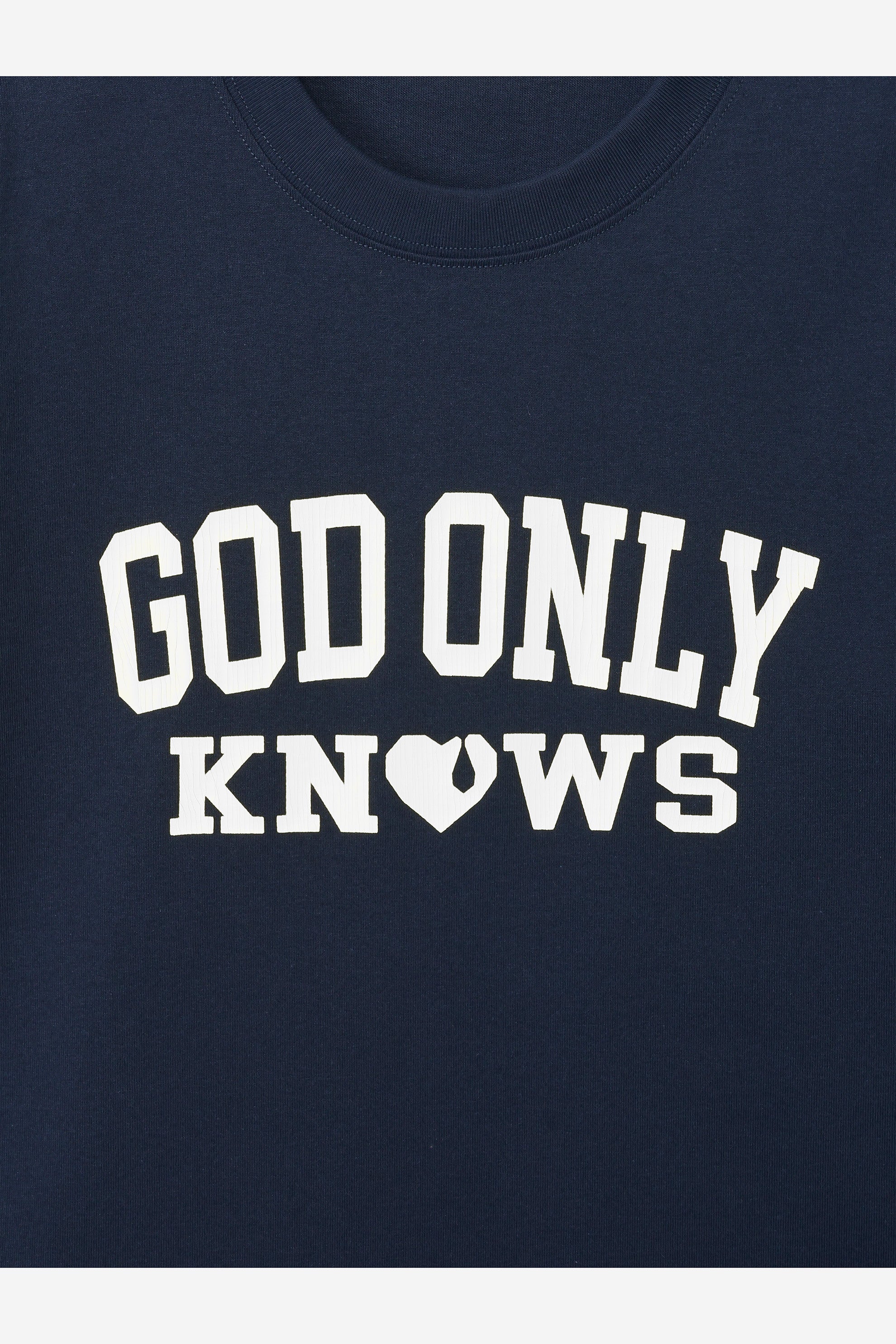 ミュージシャン GOD ONLY KNOWS COLLEGE LOGO T-SHIRT ミュージシャン