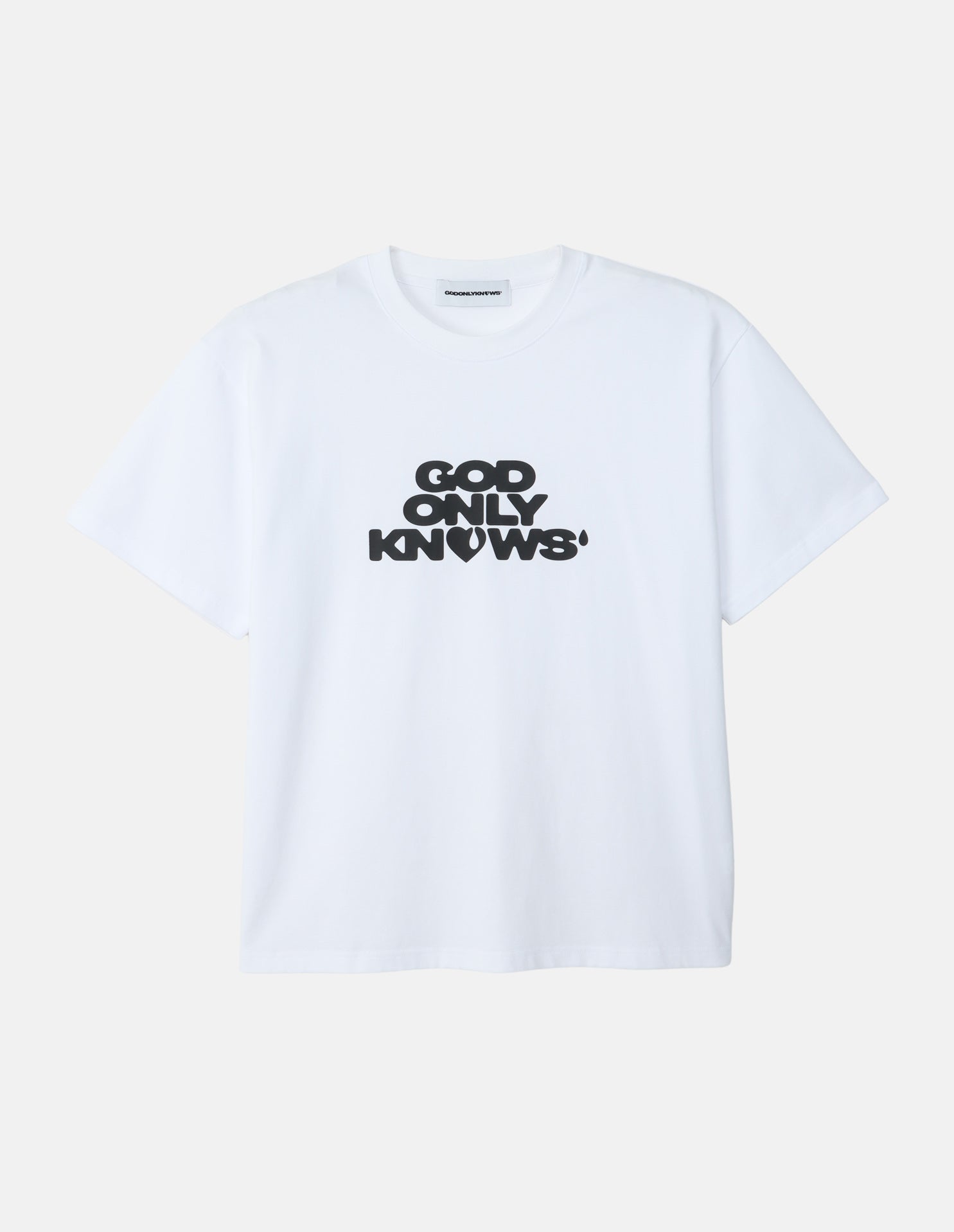 ミュージシャン GOD ONLY KNOWS COLLEGE LOGO T-SHIRT ミュージシャン