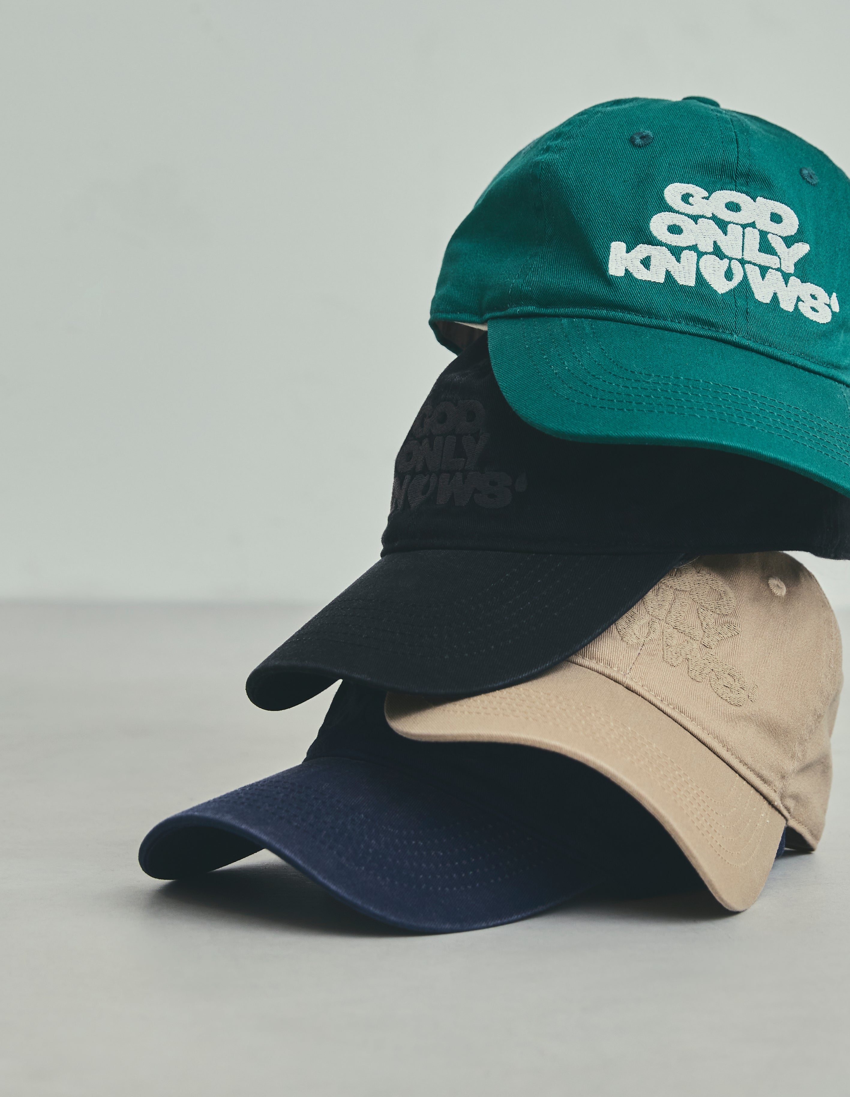 GOD ONLY KNOWS キャップ SIGNATURE LOGO 2TONE CAP – GOD ONLY KNOWS