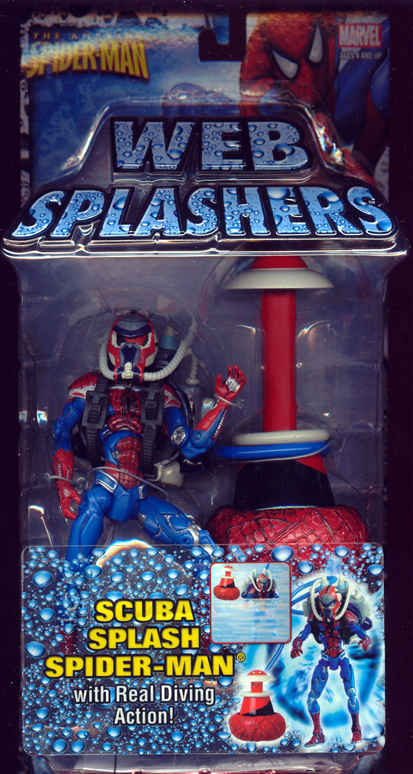 Scuba Splash Spider-Man Action Figure Web Splashers Toy Biz