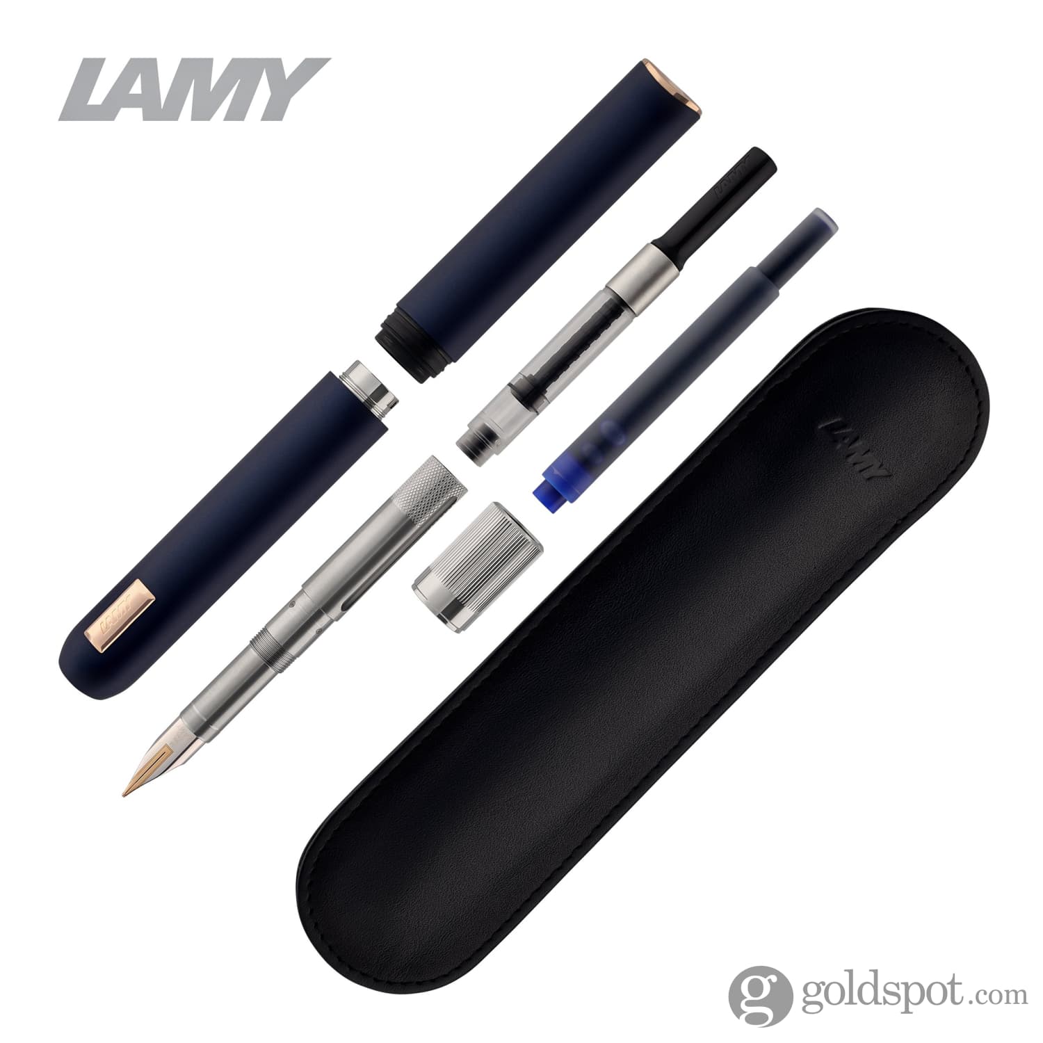 Lamy Dialog CC Fountain Pen in Dark Blue - Goldspot Pens
