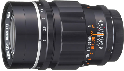 CANON 100mm F2 - キヤノンカメラミュージアム CANON 100mm F2 L39 L