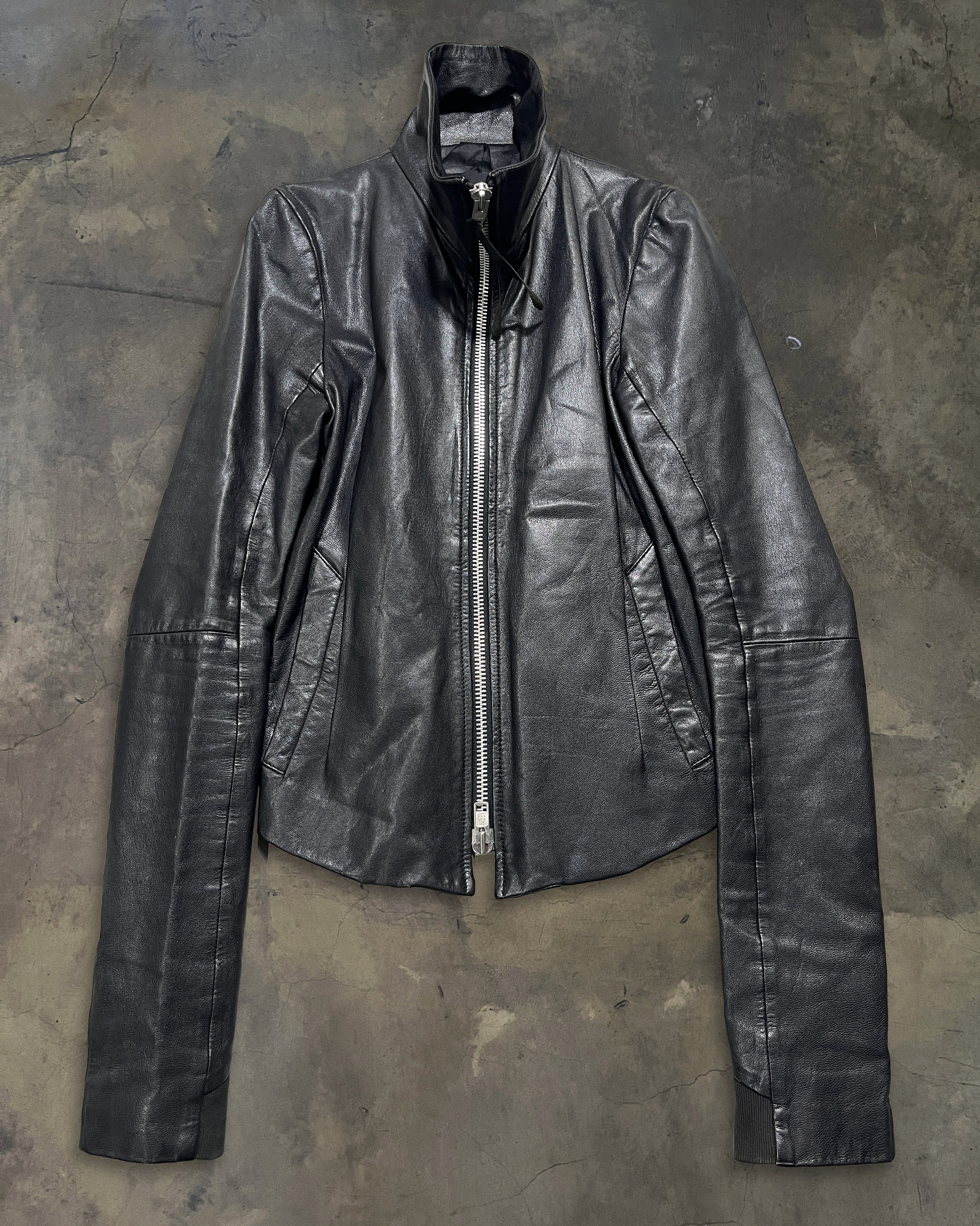 EKAM LAMB LEATHER INTARSIA JACKET – glam archive