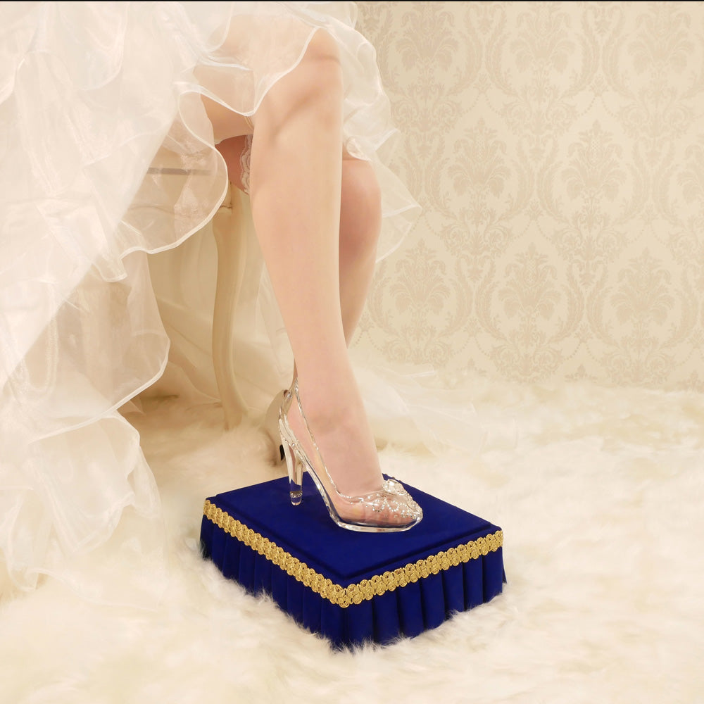 本当に履けるガラスの靴 エマ EMMA デコレーションハート リングバラ