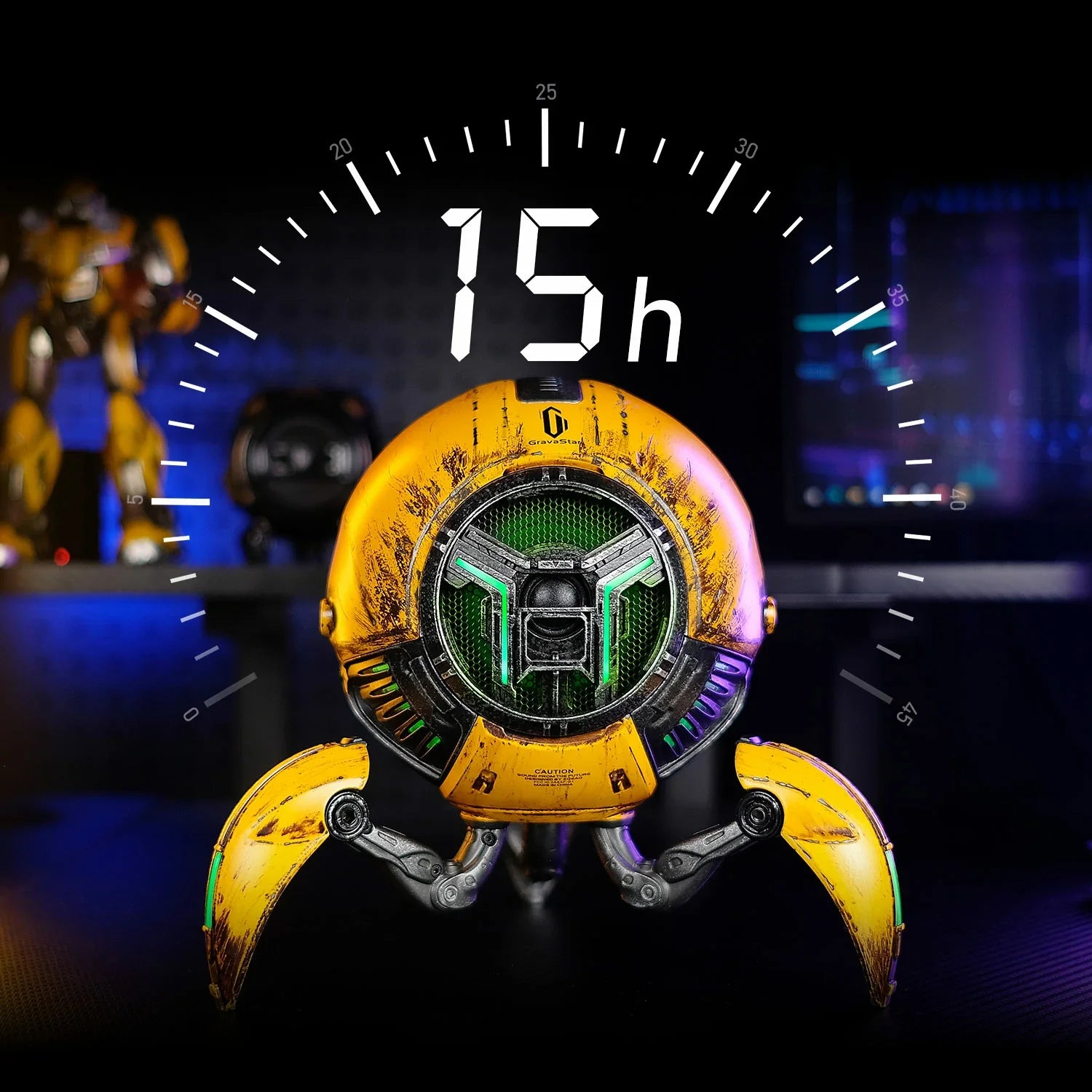 Mars Pro ウォーダメージ イエロー Bluetoothスピーカー | デュアル