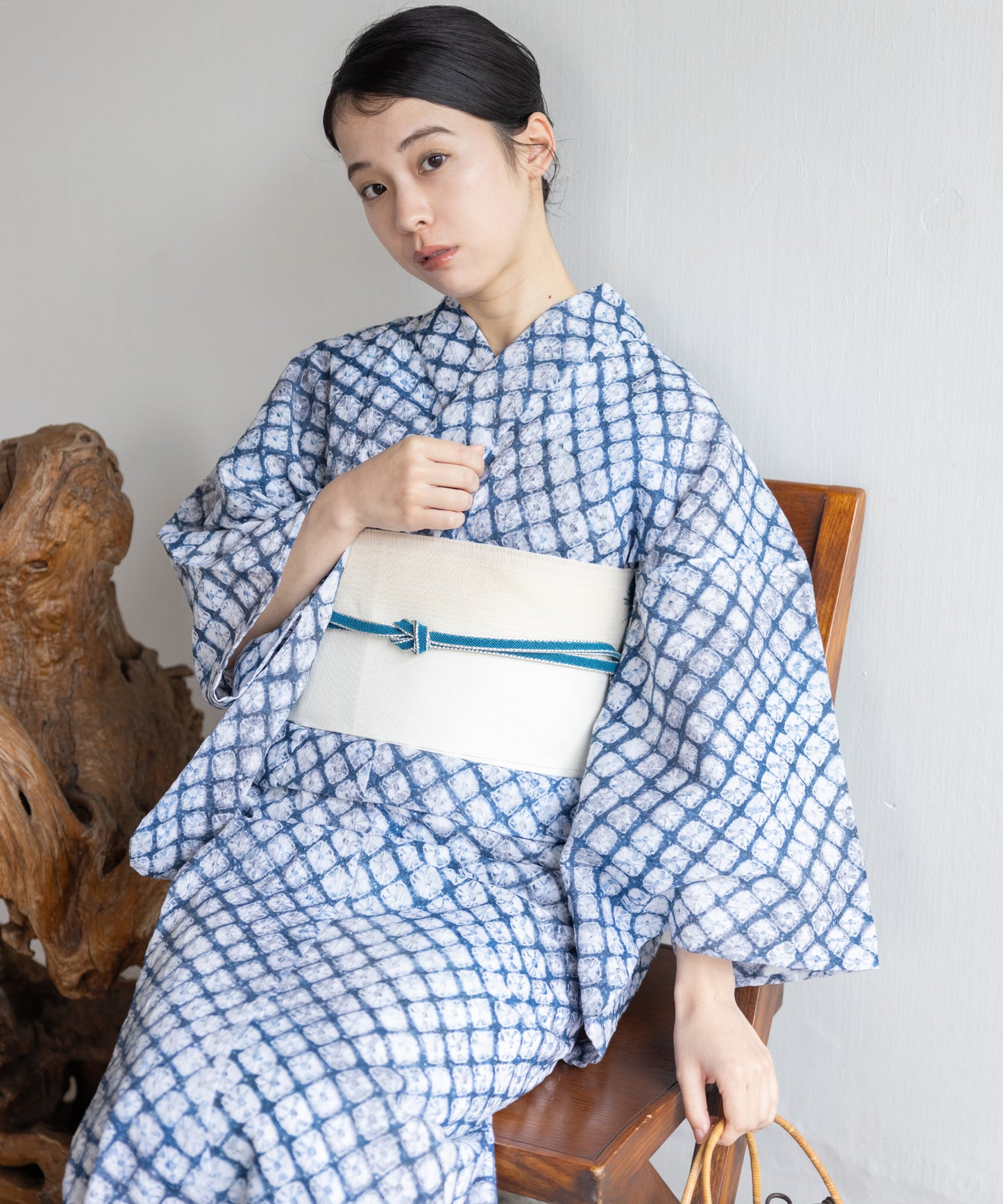 最終値下げ✩.*˚絞り浴衣 有松絞り アウトレット 【超美品】しぼ良好